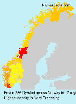 Surname Dyrstad in Norway