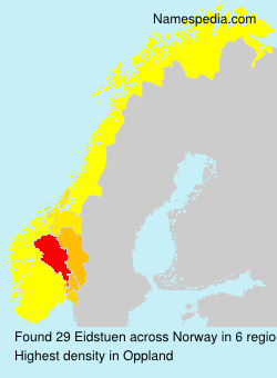 Surname Eidstuen in Norway