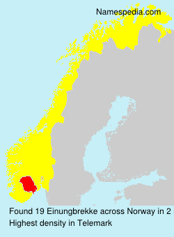 Surname Einungbrekke in Norway