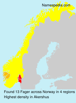 Surname Fager in Norway