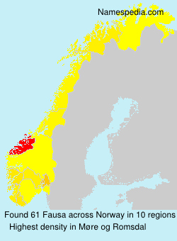 Surname Fausa in Norway