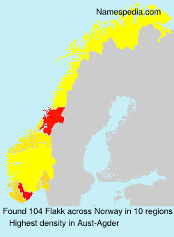 Surname Flakk in Norway