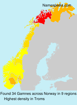 Surname Gamnes in Norway