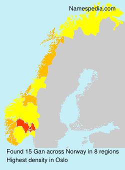 Surname Gan in Norway