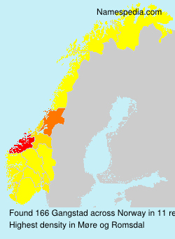 Surname Gangstad in Norway