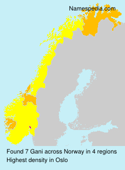 Surname Gani in Norway