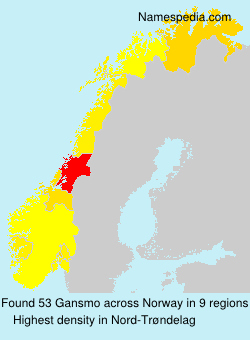 Surname Gansmo in Norway