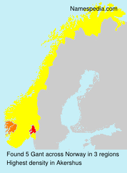 Surname Gant in Norway