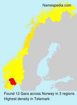 Surname Gara in Norway