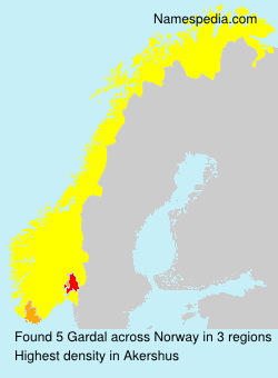 Surname Gardal in Norway