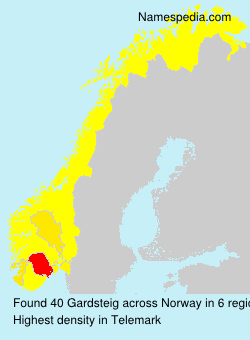Surname Gardsteig in Norway