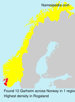 Surname Garheim in Norway