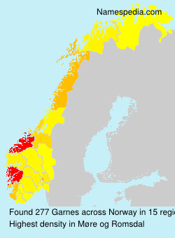 Surname Garnes in Norway