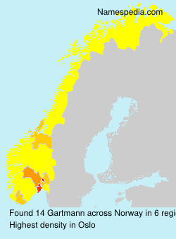 Surname Gartmann in Norway