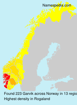 Surname Garvik in Norway