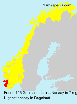 Surname Gausland in Norway