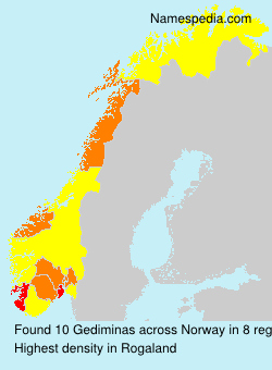 Surname Gediminas in Norway