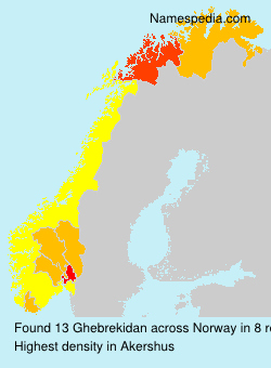 Surname Ghebrekidan in Norway