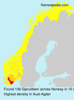 Surname Gjeruldsen in Norway
