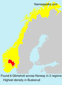 Surname Glimsholt in Norway
