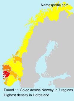 Surname Golec in Norway