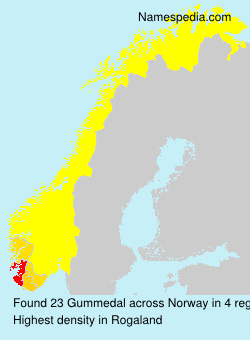 Surname Gummedal in Norway