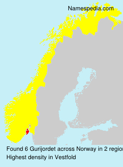 Surname Gurijordet in Norway