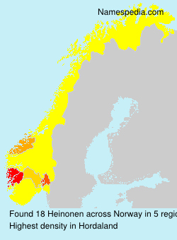 Surname Heinonen in Norway
