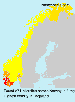 Surname Hellerslien in Norway