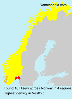 Surname Hiseni in Norway