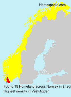 Surname Homeland in Norway