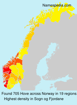 Surname Hove in Norway