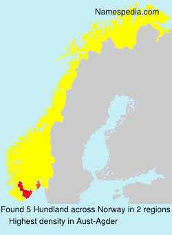 Surname Hundland in Norway