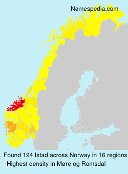 Surname Istad in Norway