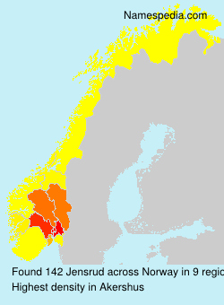 Surname Jensrud in Norway
