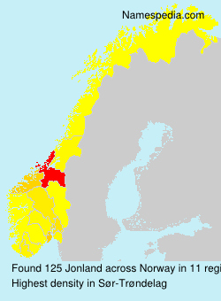 Surname Jonland in Norway
