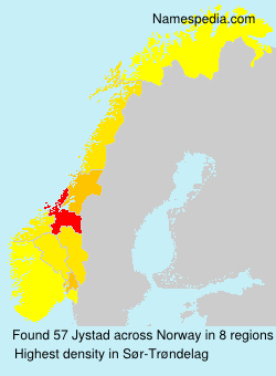 Surname Jystad in Norway