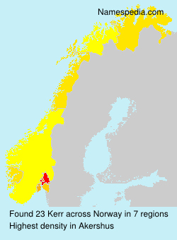 Surname Kerr in Norway