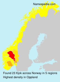 Surname Kjok in Norway