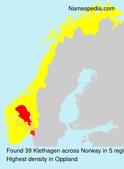 Surname Klethagen in Norway