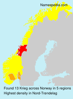 Surname Krieg in Norway