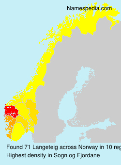Surname Langeteig in Norway
