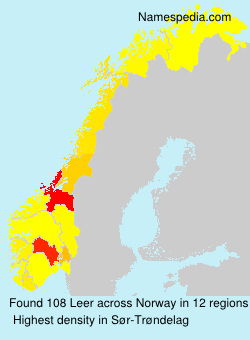 Surname Leer in Norway