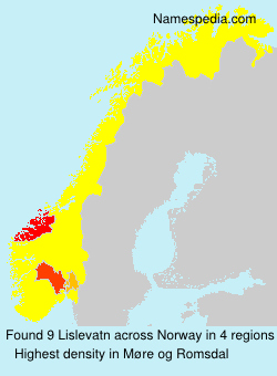 Surname Lislevatn in Norway