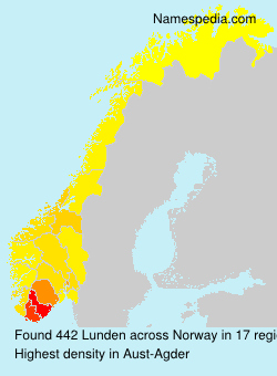 Surname Lunden in Norway