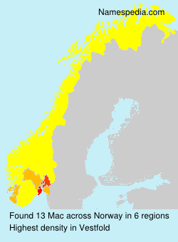 Surname Mac in Norway