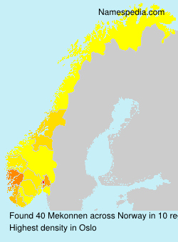 Surname Mekonnen in Norway