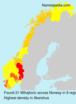 Surname Mihajlovic in Norway