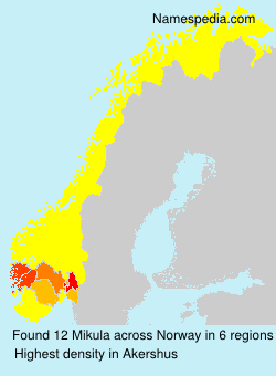 Surname Mikula in Norway