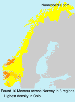 Surname Mocanu in Norway